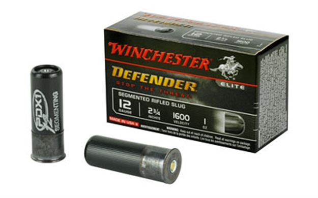 Picture of Winchester Defender Elite Pdx1 Rifled Slugs 12 Ga, 2-3/4 In, 3 - 150 Grain Pieces, 1Oz, 1600 Fps S12PDX1S 020892020801