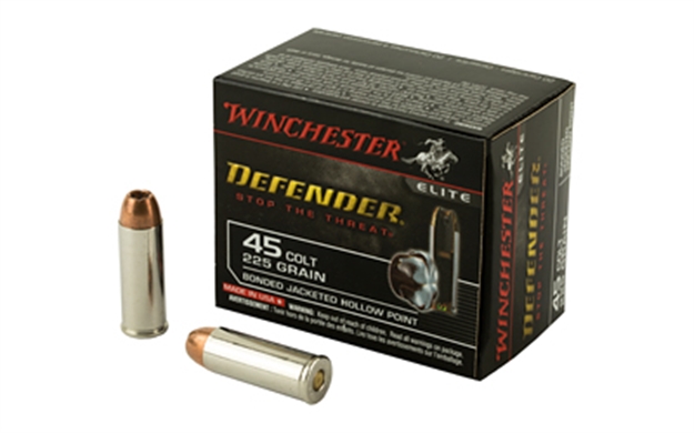 Picture of Winchester Ammo S45cpdb Defender  45Colt 225Gr Bonded Jacket Hollow Point 20 Per Box/10 Case 020892218628 -