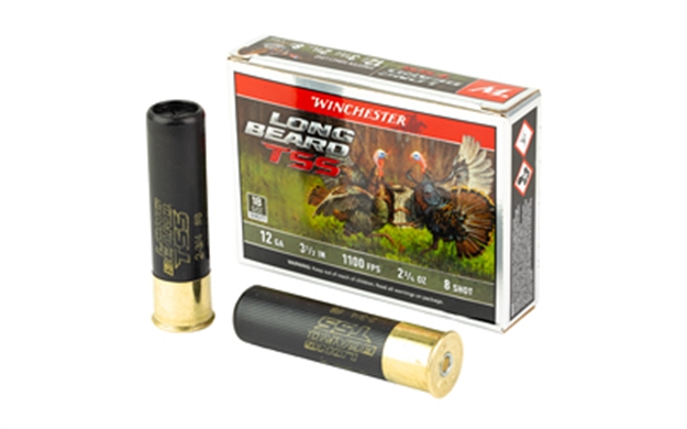 Picture of  Winchester Ammo Lbtss12l8 Long Beard Tss  12Gauge 3.50" 2 3/4Oz Tungsten 8Shot 5 Per Box/10 Case