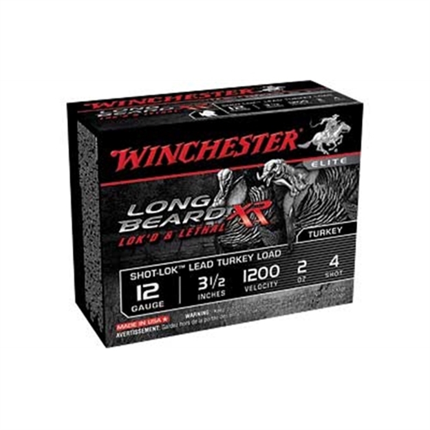 Picture of  Winchester Ammo Stlb12l4 Long Beard XR Shot-Lok 12Gauge 3.50" 2Oz 4Shot 10 Per Box/10 Case 020892021280