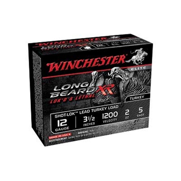 Picture of  Winchester Ammo Stlb12l5 Long Beard XR Shot-Lok 12Gauge 3.50" 2Oz 5Shot 10 Per Box/10 Case 020892021303
