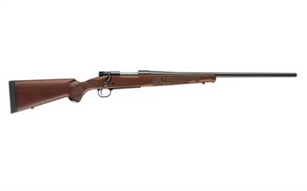 Picture of  Winchester Guns 535200218 Model 70 Featherweight 7Mm-08 Rem Caliber With 5+1 Capacity, 22" Barrel, Brushed Polish Blued Metal Finish & Satin Walnut Fixed Feather Checkered Stock Right Hand (Full Size)