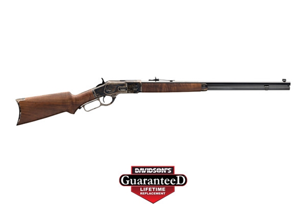 Picture of  Winchester Guns 534228137 Model 1873 Sporter 38 Special, 357 Mag 13+1 Cap 24" Octagon Barrel Color Case Hardened Rec Satin Oiled Walnut Fixed Pistol Grip Stock Right Hand (Full Size) 048702006111