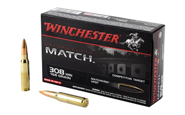 Picture of Winchester Ammo S308m Match  308Win 168Gr Sierra Matchking Bthp 20 Per Box/10 Case 020892205512 -
