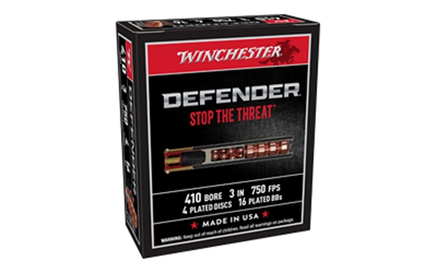 Picture of  Winchester Ammo S413pdx1 Pdx1 Defender Combo 410Gauge 3" 4Defense Discs/16 Bbs Shot 10 Per Box/10 Case