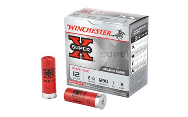 Picture of Winchester Super-X Shotshell 12 Ga, 2-3/4 In, No. 8, 1Oz, 3-1/4 Dr, 1290 Fps, 25 Rnd Per Box XU128 020892013278
