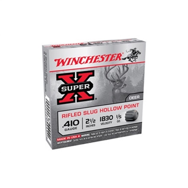 Picture of  Winchester Ammo X41rs5 Super X  410Gauge 2.50" 1/5Oz Rifled Slug Shot 5 Per Box/50 Case 020892000438