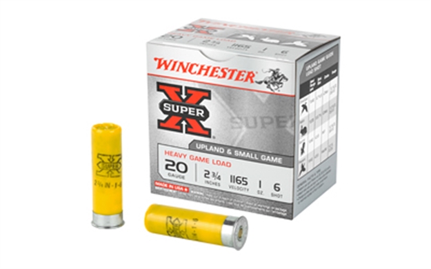 Picture of Winchester Super-X Shotshell 20 Ga, 2-3/4 In, No. 6, 1Oz, 2-1/2 Dr, 1165 Fps, 25 Rnd Per Box XU20H6 020892013339
