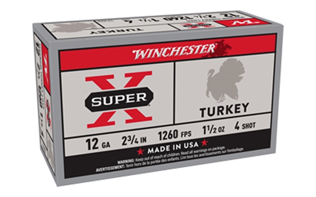 Picture of  Winchester Ammo X12mt4 Super X Magnum Turkey 12Gauge 2.75" 1 1/2Oz Copper Plated 4Shot 10 Box/10 Case 020892011137