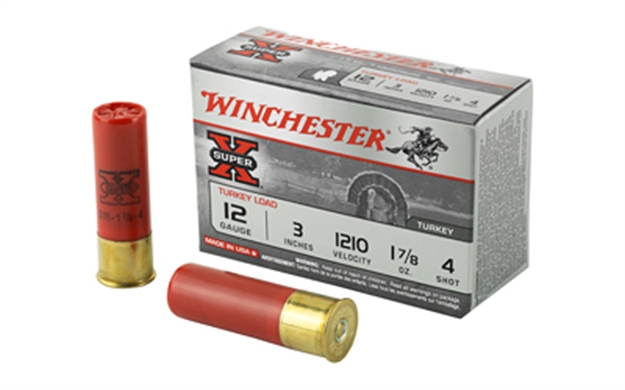 Picture of  Winchester Ammo X123mt4 Super X Magnum Turkey 12Gauge 3" 1 7/8Oz Copper Plated 4Shot 10 Per Box/10 Case 020892011175