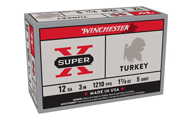 Picture of  Winchester Ammo X123mt5 Super X Magnum Turkey 12Gauge 3" 1 7/8Oz Copper Plated 5Shot 10 Per Box/10 Case