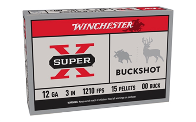 Picture of Winchester Super-X Shotgun Ammo 12 Ga, 3 In, 00B, 15 Pellets, 1210 Fps, 5 Rounds, Boxed XB12300 020892007031