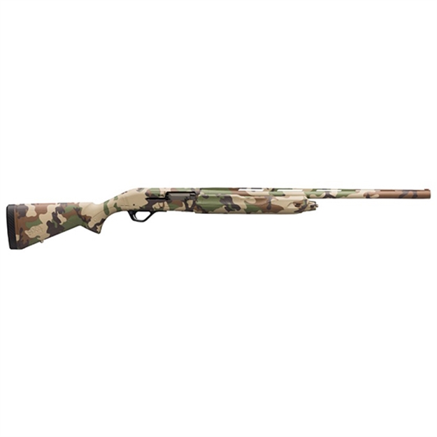 Picture of  Winchester Repeating Arms 511289392 Sx4 Waterfowl Hunter 12 Gauge 28" 4+1 3" Woodland Camo Fixed Textured Grip Paneled Stock Right Hand (Full Size) Includes 3 Chokes 048702022647