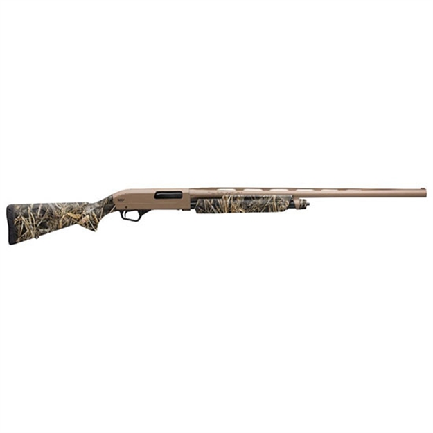 Picture of  Winchester Repeating Arms 512432292 Sxp Hybrid Hunter 12 Gauge 3.5" 4+1 (2.75") 28", Fde Barrel/Rec, Realtree Max-7 Furniture, Fiber Optic Sight, Includes 3 Invector-Plus Chokes 048702024351