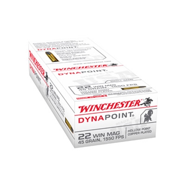 Picture of  Winchester Ammo Usa22m Usa Dynapoint 22Wmr 45Gr Copper Plated Hollow Point 50 Per Box/40 Case 020892101579