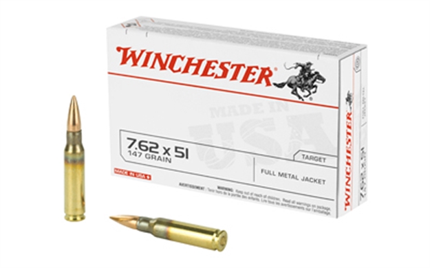 Picture of Winchester Ammo Q3130 Usa  7.62X51mm Nato 147 GR 2750 Fps Full Metal Jacket (Fmj) 20 Bx/10 CS 020892201873