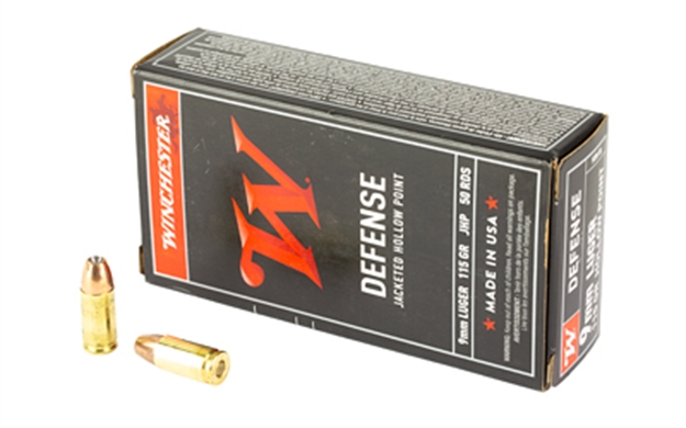 Picture of  Winchester Ammo Usa9jhp Usa  9Mmluger 115Gr Jacketed Hollow Point 50 Per Box/10 Case