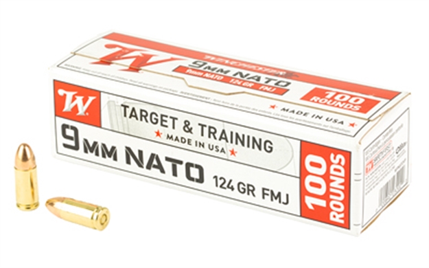 Picture of  Winchester Ammo W9natovp9mm Nato 124Gr Full Metal Jacket 100 Per Box/10 Case
