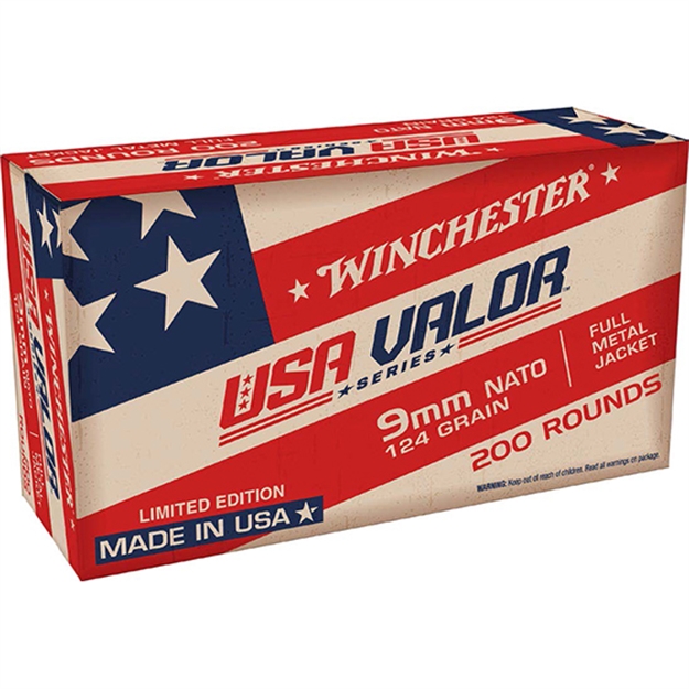 Picture of Win Usa Valor Series Pistol Ammo 9Mm, 124 GR Nato, 200 Rnd Bulk USA9NATOW 020892230736
