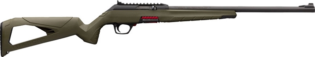 Picture of  Winchester Repeating Arms 521139102 Wildcat  Full Size 22 LR 10+1 18" Matte Blued Sporter Barrel, Picatinny Rail Matte Black Polymer Receiver, OD Green Skeletonized Synthetic Stock, Ambidextrous 048702024450