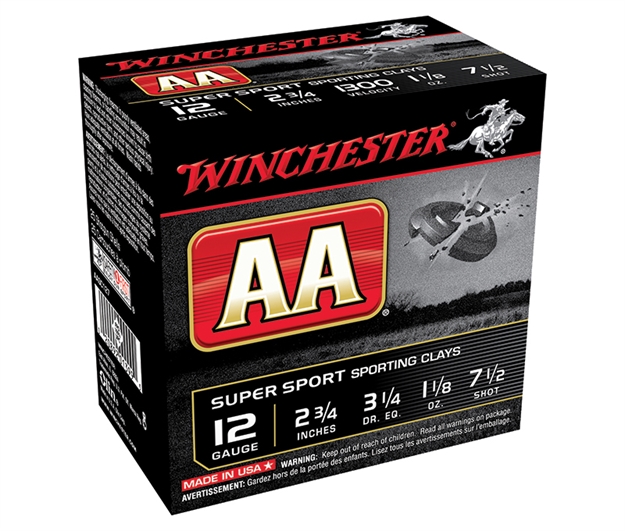 Picture of Winchester Ammunition AA Sptclay 12Ga 2.75" 1-1/8Oz 3.25Dr #75 AASC127 020892014008