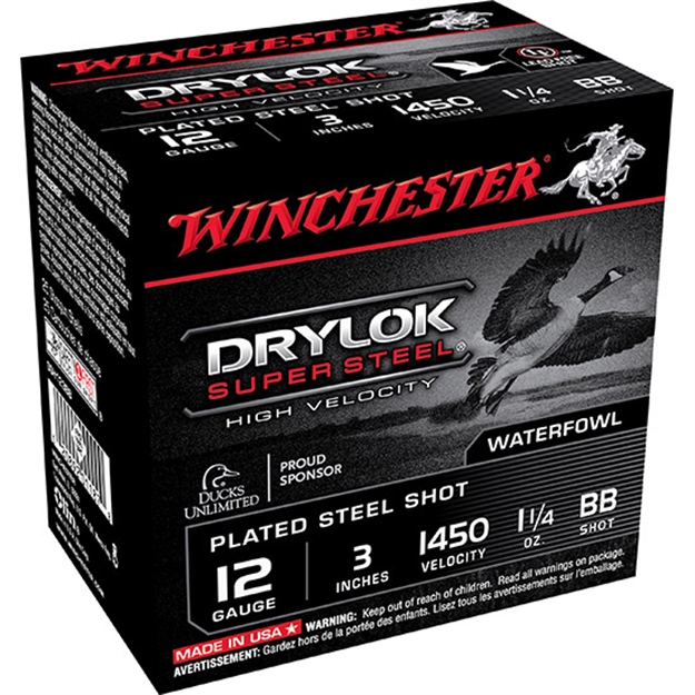 Picture of  Winchester Ammo Ssh123bb Drylock Super  High Velocity 12 Gauge 3" 1 1/4 OZ 1450 Fps BB Shot 25 Bx/10 CS 020892011878