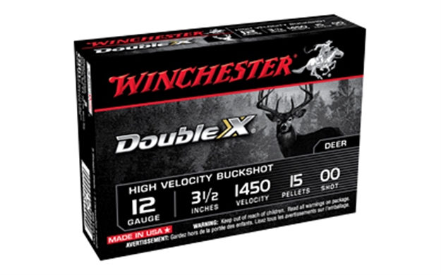Picture of  Winchester Ammo Sb12l00 Double X High Velocity 12 Gauge 3.50" 15 Pellets 00 Buck Shot 5 Per Box/50 CS