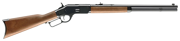 Picture of  Winchester Guns 534200141 Model 1873 Short Rifle 45 Colt (Lc) 10+1 Cap 20" Brushed Polish Blued Rec/Barrel Satin Oiled Walnut Fixed Straight Grip Stock Right Hand (Full Size) 048702003837