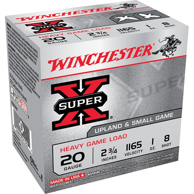 Picture of Winchester Ammunition Superx 20Ga 2.75" 1Oz HG #8 XU20H8 020892013384