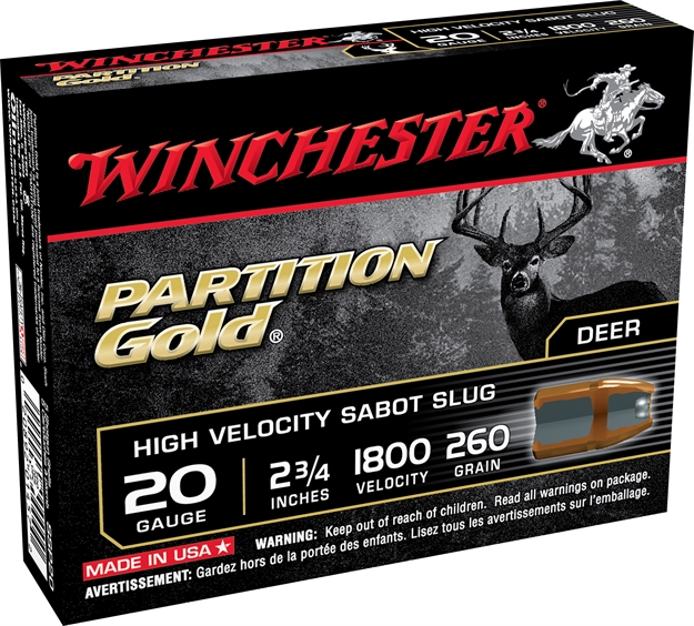 Picture of Winchester 20G 2.75" 260Gr Par Gld Slg