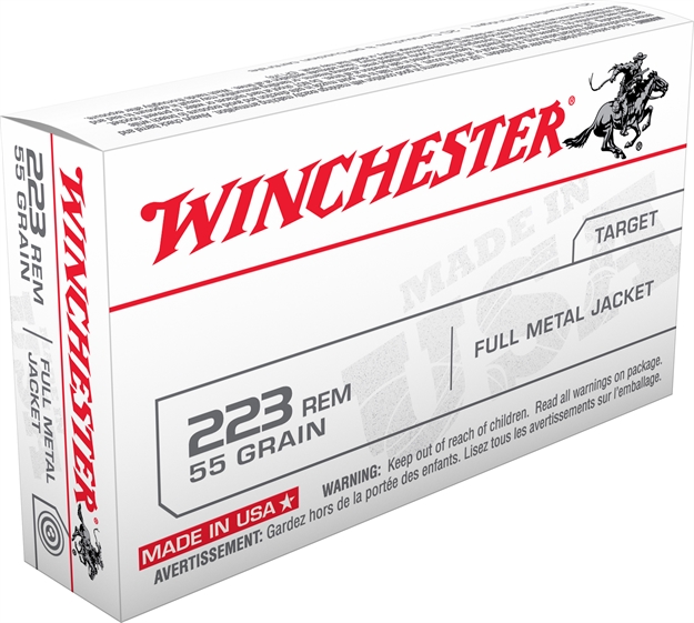 Picture of Winchester Rifle Ammo 223 Rem, Fmj, 55 Gr, 3242 Fps, 20 Rnd, Boxed USA223R1 020892213111