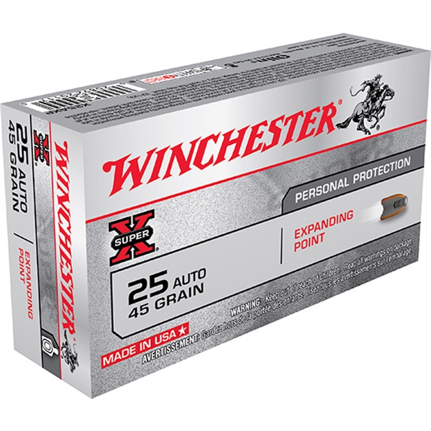 Picture of Winchester 25Acp 45Gr Exp PT Sup-X