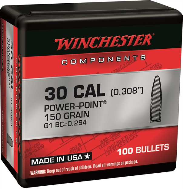 Picture of Winchester 30Cal 150Gr PP CS 100 Rnd