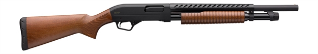 Picture of  Winchester Repeating Arms 512418395 Sxp Trench Pump 3" 5- 2.75" Shells 18" Matte Black Heat Shield Barrel, Matte Black Aluminum Alloy Drilled & Tapped Receiver, Fixed Satin Hardwood Stock 048702022180