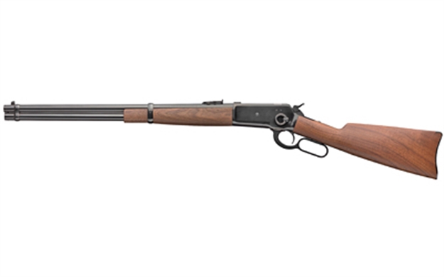 Picture of Winchester Repeating Arms 534281142 Model 1886 Saddle Ring Carbine 45-70 Gov 7+1 22" Polished Blued Round Barrel, Drilled & Tapped Steel Receiver, Grade I Oil Walnut Straight Grip Stock 534281171 048702019746