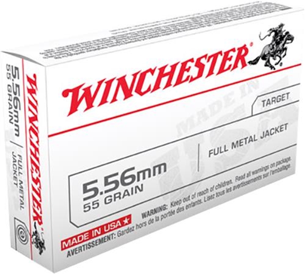 Picture of Winchester Ammo Wm193k Usa M193 5.56X45mmnato 55Gr Full Metal Jacket Lead Core 20 Per Box/50 Case Q3131