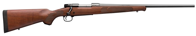 Picture of  Winchester Guns 535200229 Model 70 Featherweight 264 Win Mag 3+1 Cap 24" Brushed Polish Blued Rec/Barrel Satin Walnut Fixed With Feather Checkering Stock Right Hand With Moa Trigger System (Full Size)