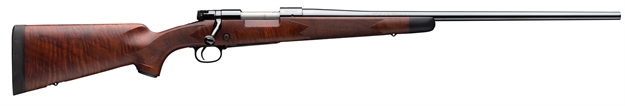 Picture of  Winchester Repeating Arms 535203230 Model 70 Super Grade 7Mm Rem Mag Caliber With 3+1 Capacity, 26" Barrel, High Polished Blued Metal Finish & Satin Fancy Walnut Stock Right Hand (Full Size)