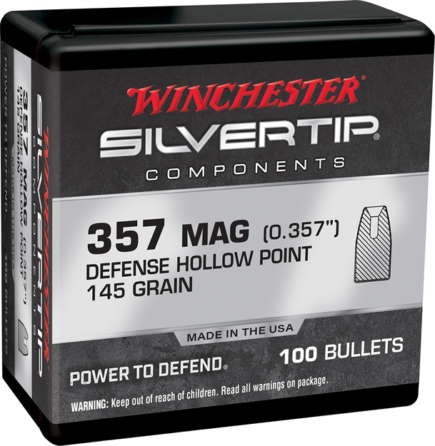 Picture of  Winchester Ammo Wb357s145x Centerfire Handgun Reloading 357Mag 145Gr Silvertip Hollow Point 100 Per Box/10 Case 020892633780