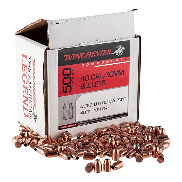 Picture of  Winchester Ammo Wb40hp180d Centerfire Handgun Reloading 40S&W 180Gr Jacketed Hollow Point 500 Per Box/3 Case 020892642454