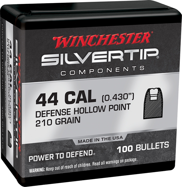 Picture of Winchester Ammo  Centerfire Handgun Reloading 44 Mag .430 210 GR Silvertip Hollow Point 100 Per Box