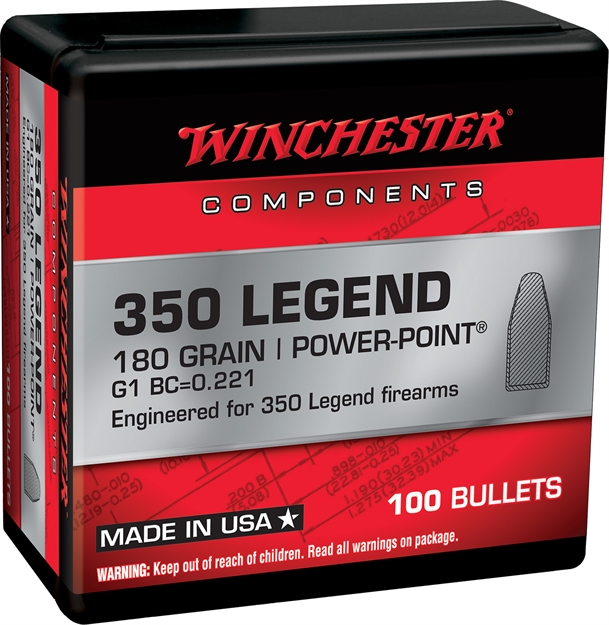 Picture of  Winchester Ammo Wb350p180x Centerfire Rifle  350Legend 180Gr Power Point 100 Per Box/10 Case