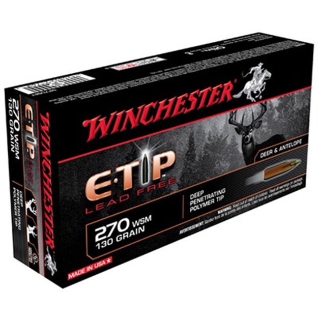 Picture of Winchester Ammo 130Gr 270 Wsm Short Mag E-Tip