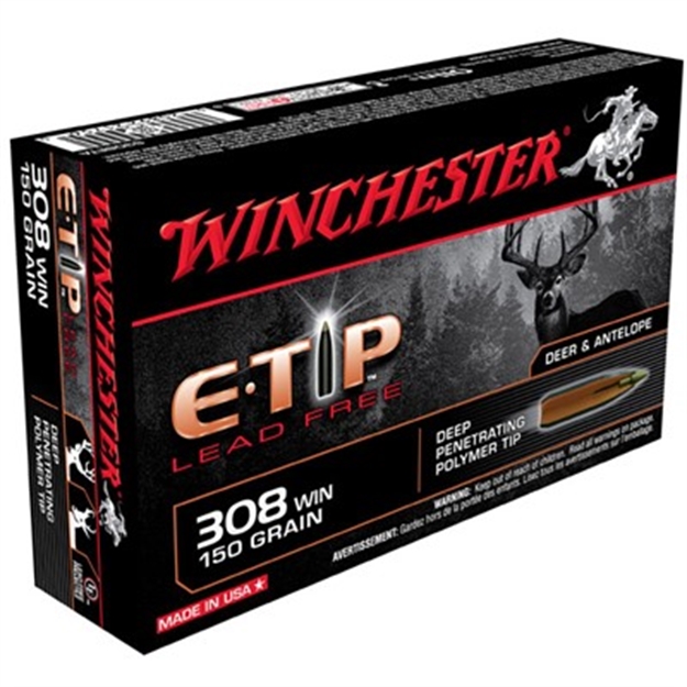 Picture of Winchester Ammo 150Gr 308 Rifle E-Tip Lead Free