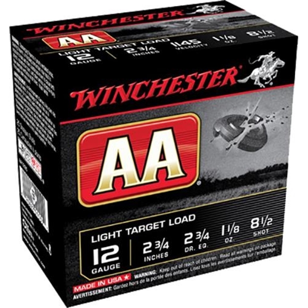 Picture of  Winchester Ammo Aa1285 AA Light Target 12Gauge 2.75" 1 1/8Oz 8.5Shot 25 Per Box/10 Case 020892015333