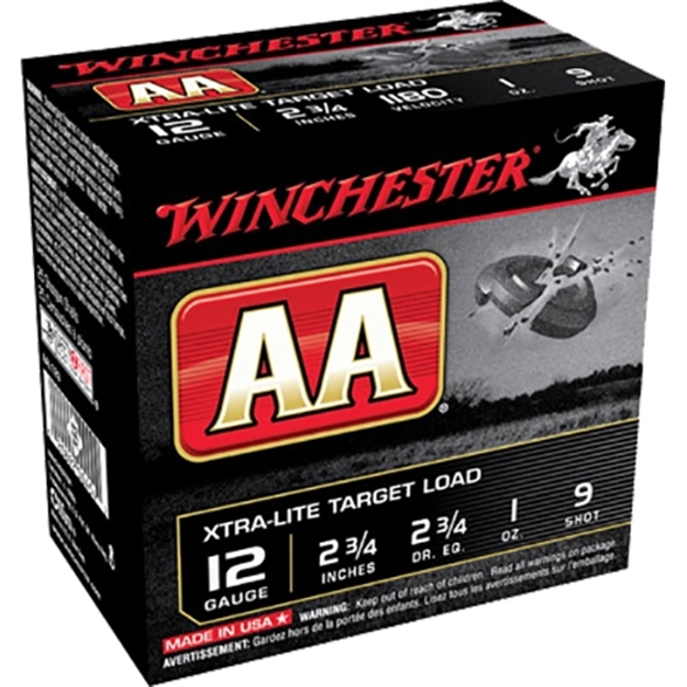 Picture of  Winchester Ammo Aal129 AA Xtra-Lite 12Gauge 2.75" 1Oz 9Shot 25 Per Box/10 Case 020892004542