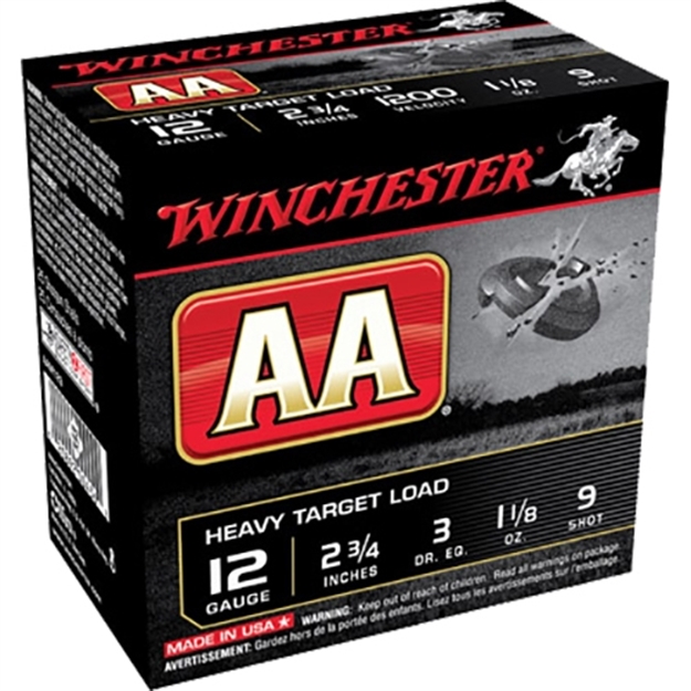 Picture of  Winchester Ammo Aam129 AA Heavy 12Gauge 2.75" 1 1/8Oz 9Shot 25 Per Box/10 Case 020892004368
