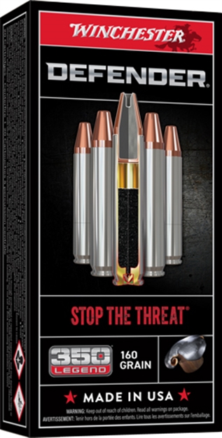 Picture of Winchester Defender 350 Legend 160Gr Bonded HP 20Rd 10Bx/Cs S350PDB