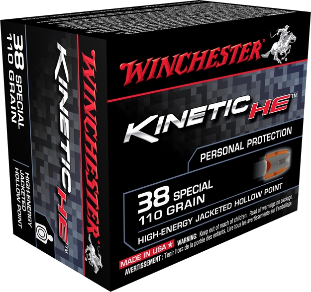 Picture of Winchester Ammo He38jhp Kinetic High Energy 38 Special 110Gr Jacketed Hollow Point 20 Bx/10 CS