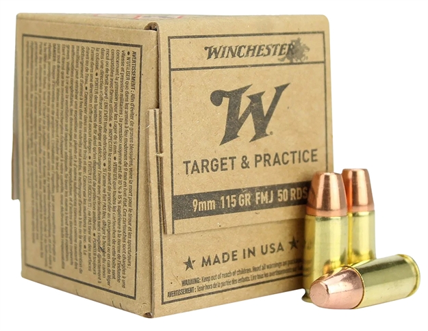 Picture of  Winchester Ammo Sg9w50 Usa  9Mmluger 115Gr Full Metal Jacket 50 Per Box/20 Case 020892233270